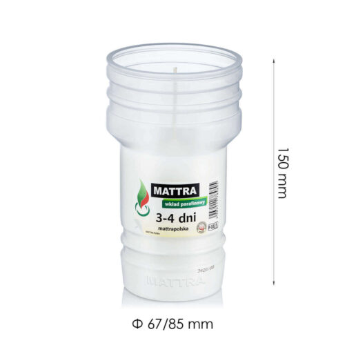 Wkłady do zniczy parafinowe znicze MATTRA 4dni P-10 (108) - obrazek 3