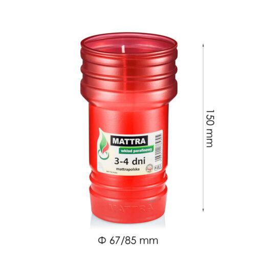 Wkłady do zniczy parafinowe znicze MATTRA 4dni P-10c (108) - obrazek 3