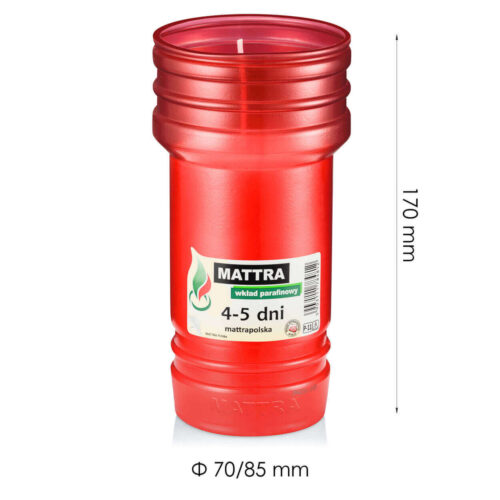 Wkłady do zniczy parafinowe znicze MATTRA 5dni P-11c (864) - obrazek 3